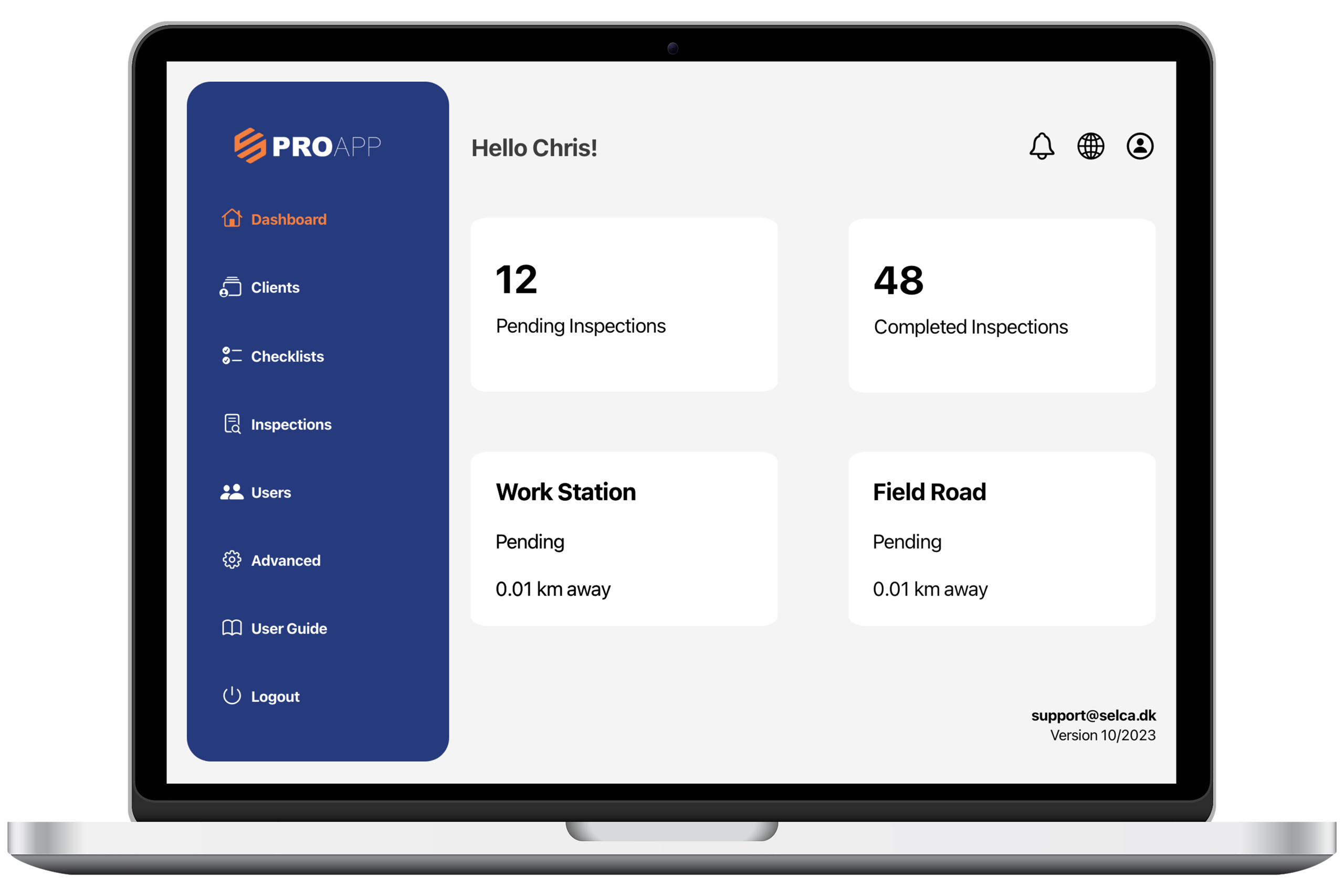 ProApp Dashboard Desktop